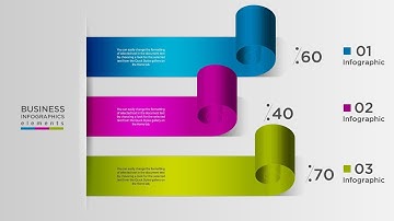 3D Modern Infographics Options Element Banner Free Download Illustrator Tutorial