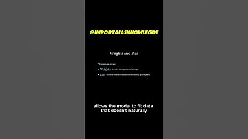 Summary of Weights and Bias in Machine Learning #machinelearning #deeplearning #weights #bias
