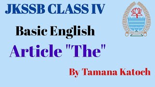 Information Articles |Part 2| Basic English|JKSSB|Trinity  D Change| News