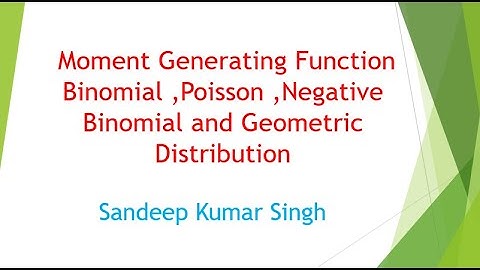 Moment Generating Function |Engineering Mathematics | Probability and Statistics| L11