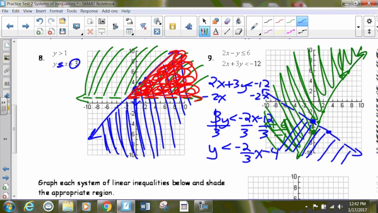 Systems Of Inequalities Practice Test 2 YouTube Systems Of Inequalities Practice Test 2 YouTube