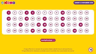 Tirage Keno Du 22 Novembre 2025 - Résultat Officiel - Fdj