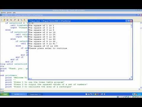 ABMC4007 (Part 6 - 5) JustBasic Example, using multiple sub procedures