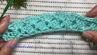 How to Crochet Very easy Slant shell stitch