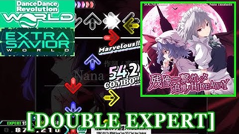 【DDR WORLD】 残像ニ繋ガレタ追憶ノHIDEAWAY [DOUBLE EXPERT] 譜面確認+Clap