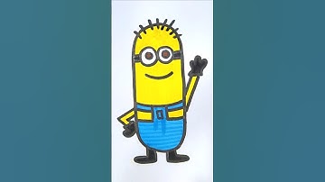 How to draw a Minion #shorts #minions