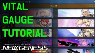 PSO2:NGS How to change your Vital Gauge (Hp / PP Bar) & where to get them Tutorial