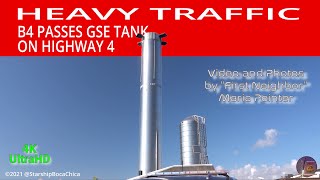 2021 08 11 Heavy Traffic - B4 and GSE6 Pass on RT 4  SpaceX Starship Boca Chica