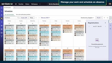 Manage your work and schedule an absence