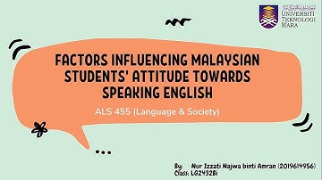 ALS 455 Personal Reflection Assignment (Oral Presentation)