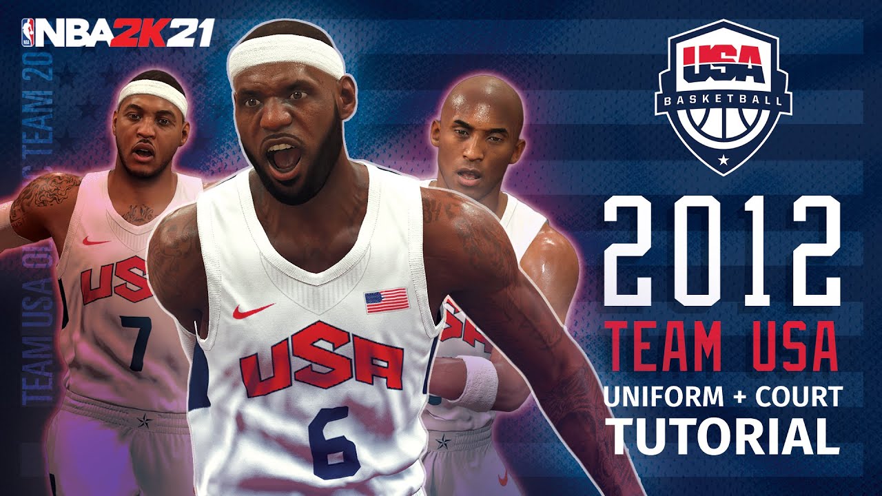 12 Team Usa Uniform And Court Tutorial For 2k21 Youtube