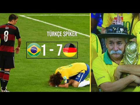 Brezilya 1 - 7 Almanya | 2014 Dünya Kupası Yarı Final - Türkçe Spiker