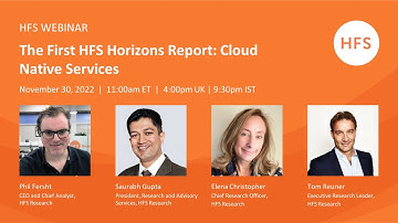 HFS Webinar - The First HFS Horizons Report: Cloud Native Services