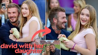 David Beckham post sweet photo with daughter Harper 