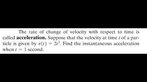 velocity at time of a particle is given by v(t) = 2t^2