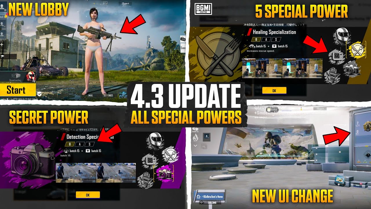 Bgmi 4.3 Update All Special Powers | Beta 4.3 Update Is Here | Kumari Gamer