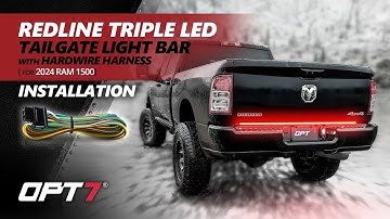 [HOW TO] OPT7 60" Redline Triple Tailgate LED Light Bar on 2024 Ram 1500, 2500 with Hardwire Harness