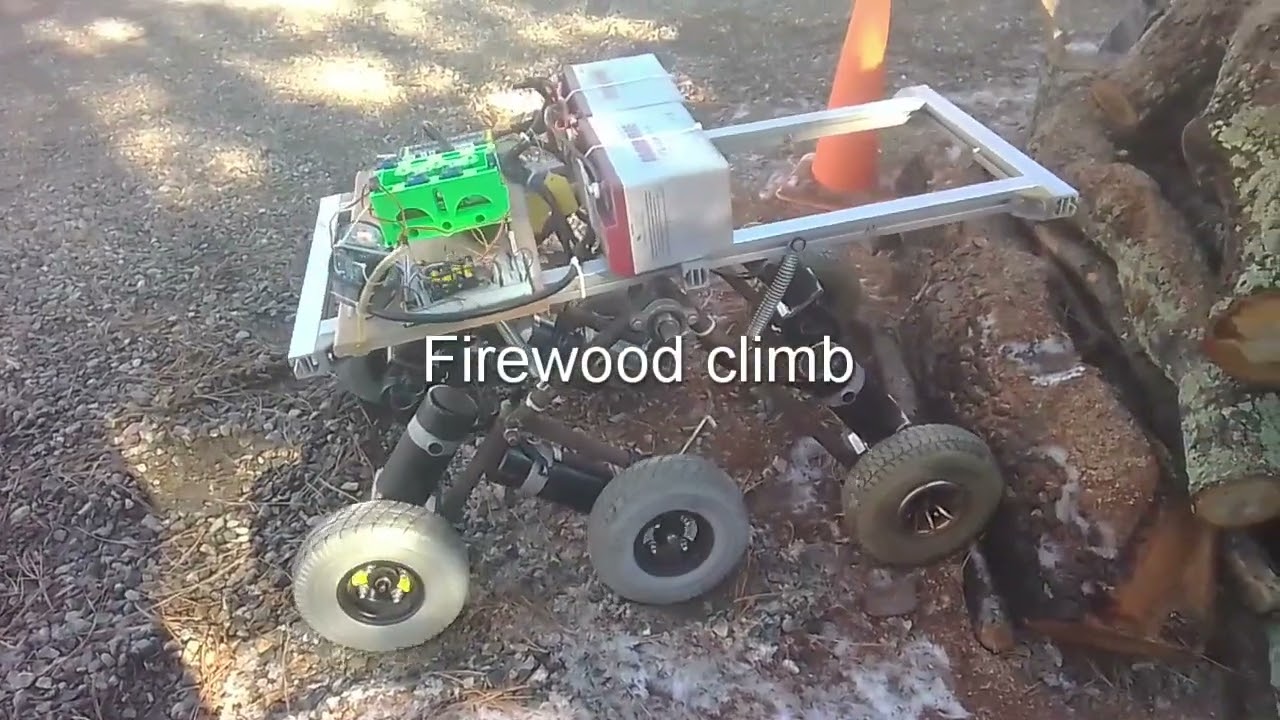 Giant "Mars" Rover six wheel drive robot. Recap of development.