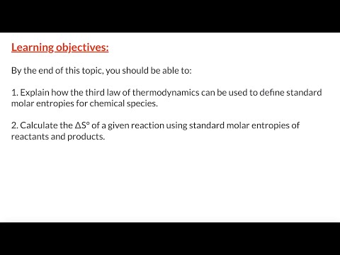 Standard molar entropies