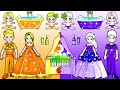 Paper Dolls Dress Up - Orange Rapunzel And Violet Elsa Handmade Papercraft - Woa Doll Channel