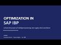 SAP IBP Supply Planning Optimization: Webinar 2026