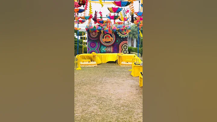 Haldi Decoration ideas at home #haldiceremony #haldi #haldidecoration #craft #trending #shorts