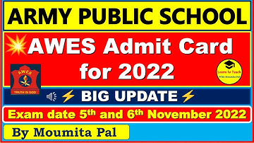 🔥🔴APS AWES Admit Card out for 2022 || APS Admit Card || HOW TO DOWNLOAD AWES Admit Card 🔴