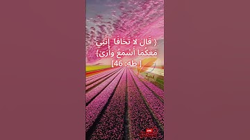 قال لا تخافا انني معكما اسمع وارى #سورة_طه #ايات_القرآن_الكريم #ايات_قرانيه_قصيره #quran#Surah _taha