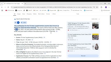 TS Inter Supply exam DATES released|2025 inter Supply|Improvement