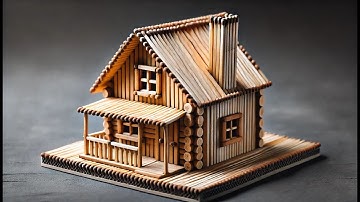 Building a Matchstick cabin with Unmatched Precision //Step-by-Step Guide for a Creative Detailed