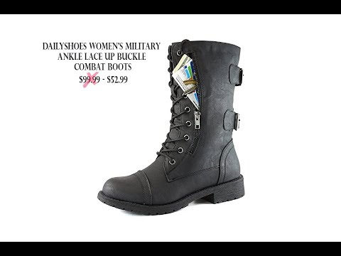 daily shoes womens military combat boots
