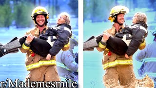 r/Mademesmile | 'I haven't been carried like this since my wedding day!'