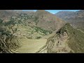 Pisac Incan Ruins, Sacred Valley, Cusco,  Peru - Drone video, South America from Above