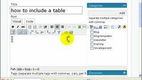 Add Table And Image To Wordpress Blog