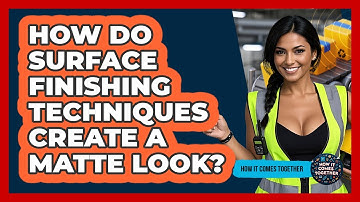 How Do Surface Finishing Techniques Create A Matte Look? - How It Comes Together