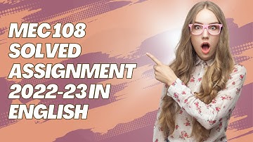 MEC 108 SOLVED ASSIGNMENT 2022-23 IN ENGLISH