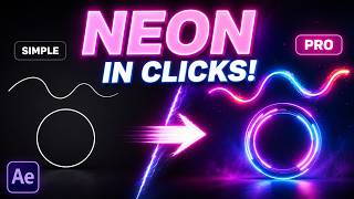 Animate Neon Lines with Just two clicks | After Effects tutorial screenshot 1