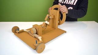 ultimate science project / making completely working cardboard steering mechanism of a car