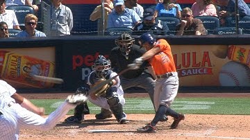 HOU@SD: Altuve rips an RBI double into right field