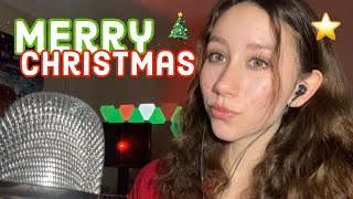 ASMR | merry christmas/happy holidays! (whisper ramble)