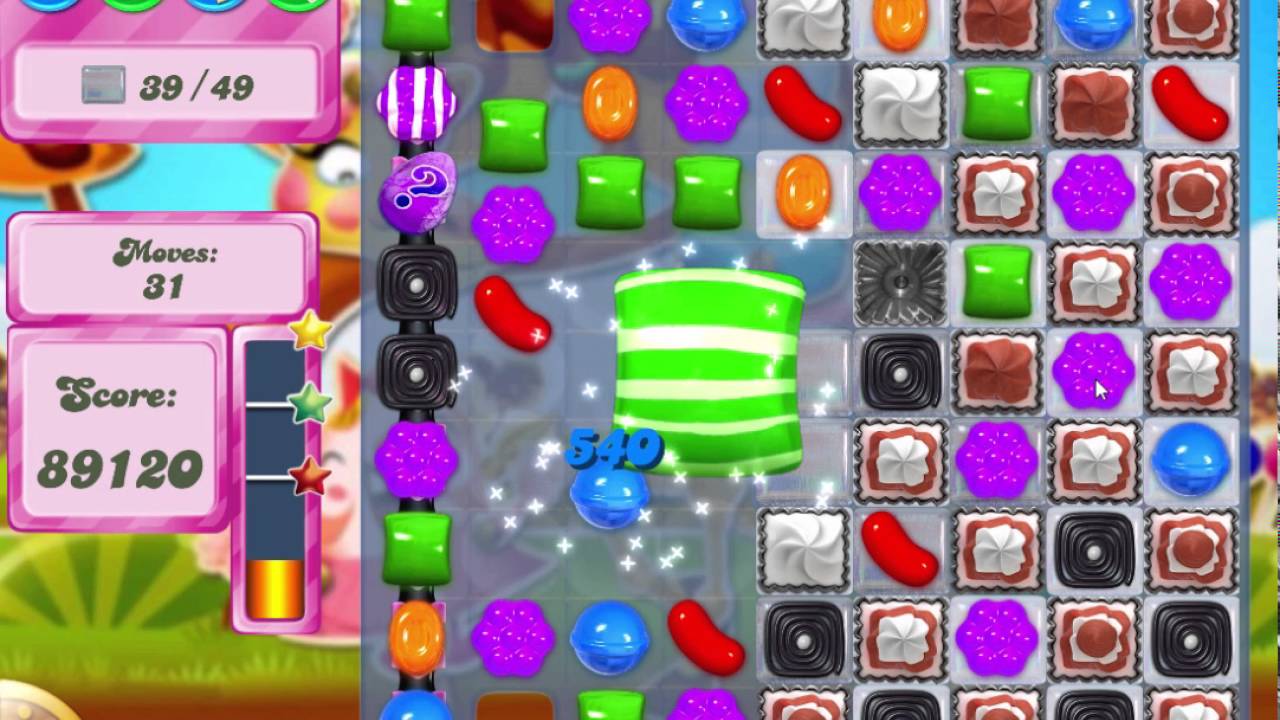 Candy Crush Saga Level 540 Clear all the Jelly! - YouTube