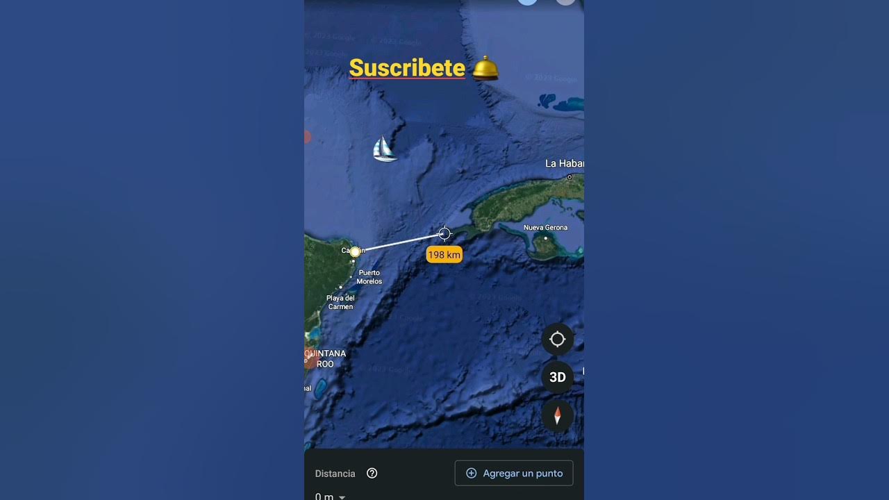 Distancia entre México y Cuba y Miami. YouTube