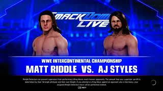 AJ Styles vs. Matt Riddle - WWE Intercontinental Championship | WWE SmackDown Live: July 17, 2020