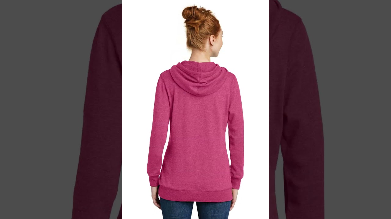 District Women's Lightweight Fleece Hoodie DM493
