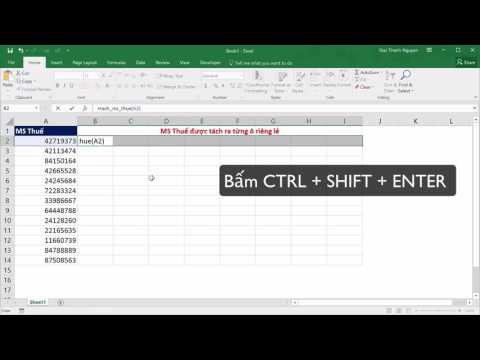 Thủ thuật Excel | Tip 05 Tách mã số thuế ra ô riêng lẻ