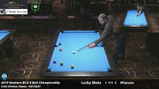 Lucky Shots vs Miscues - Gold Teams Hotseat - 2019 Western BCA 9-Ball Championship