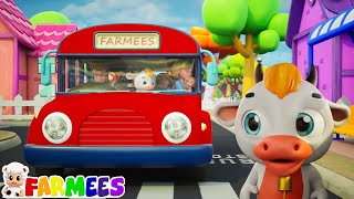 Колеса На Автобусе Песня + Более Учусь Видео Для Детей От Farmees