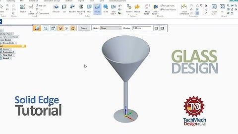 Solid Edge Glass Design Tutorial : Design a Glass in Solid Edge : Solid Edge Beginners : DIY Glass
