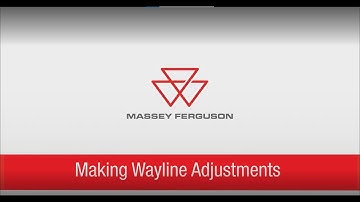 Making Wayline Adjustments: Hesston by Massey Ferguson WR Series