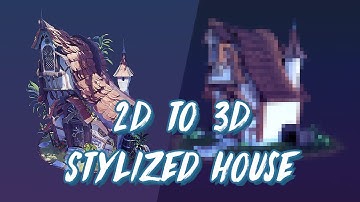 Stylized house - 3D Modeling Timelapse